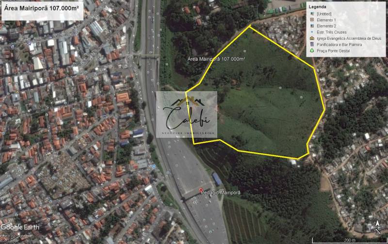 Área, 107000m², à venda em Mairiporã, Centro - Calefi Imóveis